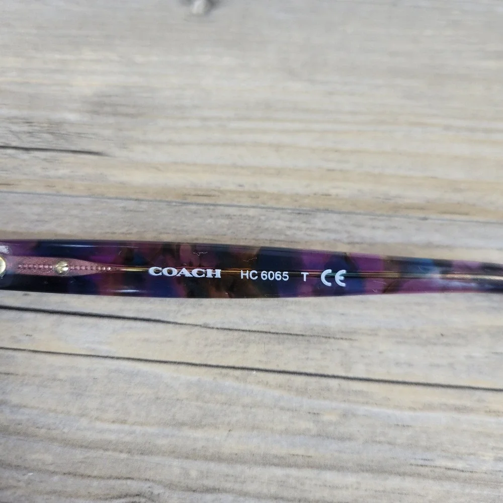 Coach Eyeglass Frames HC 6065 5288 Confetti‎ Purple Women 51-17-135 Rectangular
